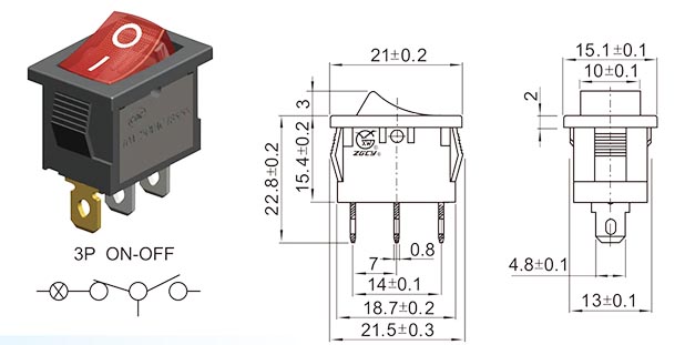 XW-601AA1 BRA1 Pengeluar suis Rocker